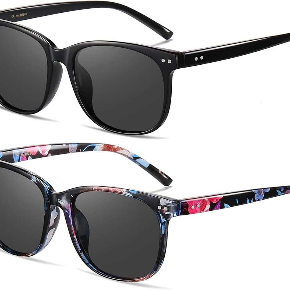 Trendy Round Polarized Sunglasses for Women Men, Classic Retro Sun Glasses UV400